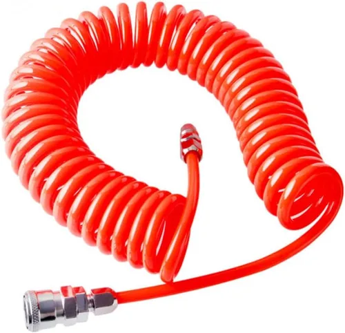 Manguera de herramienta de compresor de aire, OD8 x ID5mm tubo de resorte de poliuretano manguera de presión de aire tubo espiral para compresor