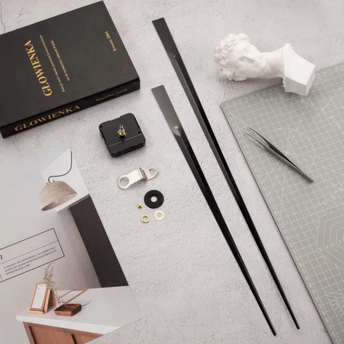 Miniatura 3 de Hicarer Mecanismo de movimiento de reloj de alta torsión Kit de mecanismos de reloj de pared de repuesto para relojes de pared, herramientas de Negro
