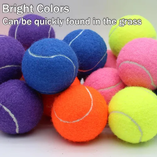 Miniatura 3 de SHYUJAJIE Tennis Balls, 20 Pack Training Tennis Balls,High Elasticity Practice Tennis for Beginner, Exercise Playing Balls for Pet Dog Multicolor