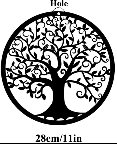 Miniatura 2 de RESACO Árbol de la Vida Arte de Pared Metal Árbol Vida Decoración de Pared Árbol Familiar Placa de Pared 11 Pulgadas Árbol de la Vida Colgante