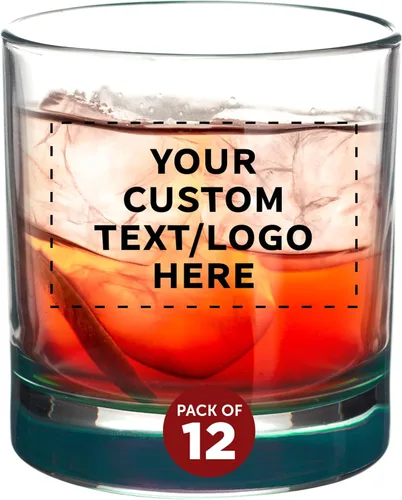Miniatura 14 de DISCOUNT PROMOS Lexington Rocks Vaso de Whiskey 10.5 oz, Juego de 12, Paquete a Granel - Perfecto para Scotch, Bourbon, Whiskey, Cóctel - Negro