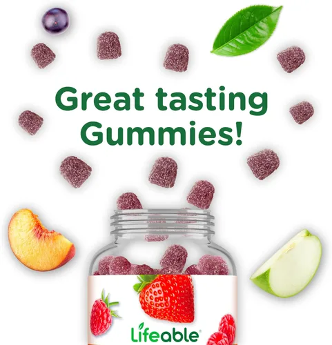 Miniatura 6 de Lifeable Gomitas de biotina 10,000 mcg Gomitas de gran sabor para la piel y las uñas Suplemento de biotina vegana sin OMG Vitaminas