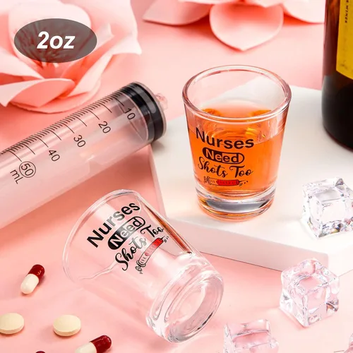 Miniatura 2 de Patelai Nurse Need Shots Too, divertido regalo de cristal para mujeres y hombres, mamá, hermana o amigo, regalo para enfermería, graduación