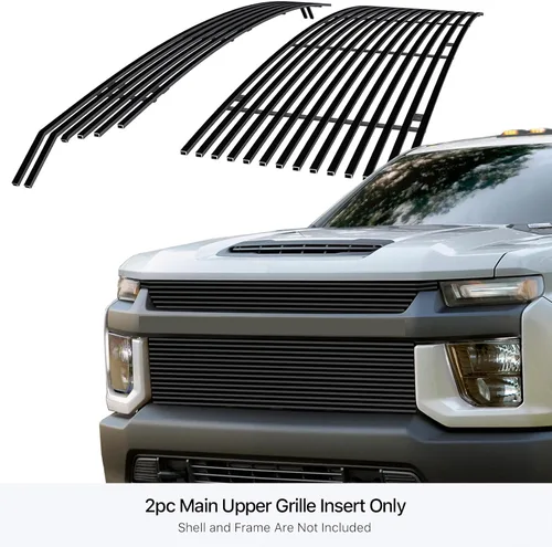Miniatura 3 de APS Compatible con Chevy Silverado 2500 3500 2020-2023 LT y camión personalizado y de trabajo superior principal de acero inoxidable negro 8x6