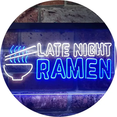 Miniatura 18 de ADVPRO Letrero de neón LED de doble color para ramen japonés de ramen, azul y rojo, 12 "x 8.5" st6s32-i3305-br