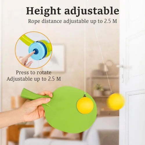 Miniatura 3 de Juego de Ping Pong para Puerta Sobre la Puerta, Juego de Entrenamiento de Tenis de Mesa Ajustable y Colgante Portátil, Juego de Puerta de Ping Pong