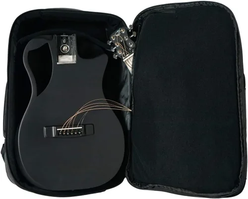 Miniatura 15 de Journey Instruments Guitarra de viaje de fibra de carbono – OB660M Guitarra acústica de bajo portátil con sistema plegable patentado – Estuche