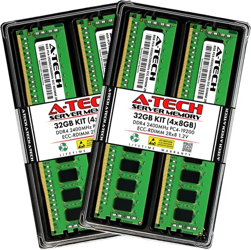 Miniatura 59 de A-Tech 4GB DDR4 2133MHz PC4-17000 ECC RDIMM 1Rx8 Single Rank 1.2V ECC Registered DIMM de 288 pines Módulo de actualización de memoria RAM