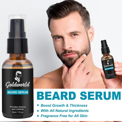 Miniatura 5 de Kit de barba, kit de aseo de barba con lavado/champú, 2 paquetes de aceite de barba, bálsamo de barba, lavado de barba, cepillo, peine, tijera