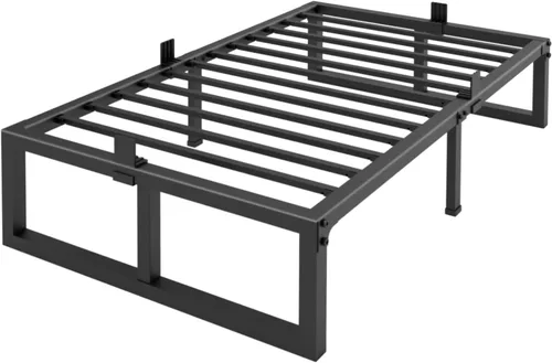 Yitong Angel Armazones de Cama Gemela Plataforma, 14 Pulgadas de Alto 3500 lbs Plataforma de Metal de Servicio Pesado, Base de Colchón con Soporte