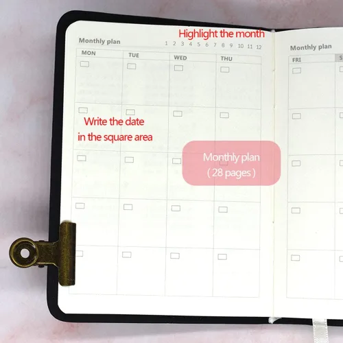Miniatura 4 de Agenda diaria A6 sin fecha, diario de cielo estrellado, agenda mensual y diaria, agenda pequeña, fecha de autolenado, cubierta de piel sintética