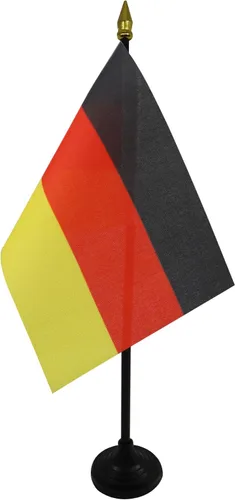 Miniatura 35 de AZ FLAG Bandera de mesa de Albania de 4 x 6 pulgadas - Bandera de escritorio albanesa 5.9 x 3.9 in - Tapa de lanza dorada