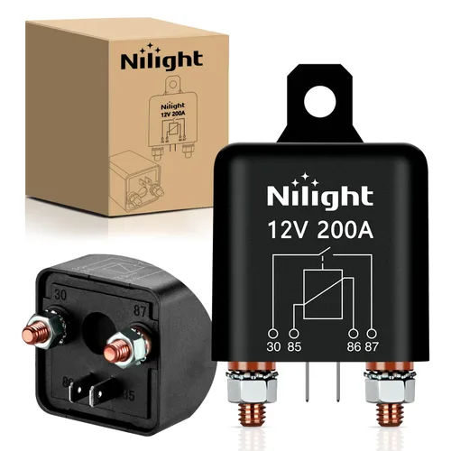 Miniatura 9 de Nilight Relé de Arranque de 120A, Interruptor de Relés Divididos de 4 Pines, 12V Continuo Servicio Pesado SPST Alta Corriente 4 Terminales Control