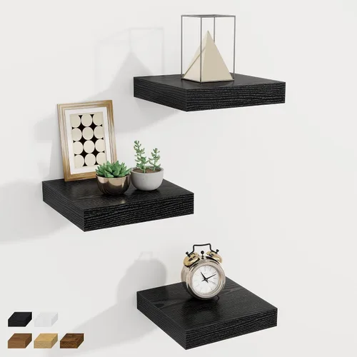Miniatura 92 de Fun Memories Estantes flotantes de 12 pulgadas de profundidad, estantes de pared de madera de 16 x 12 pulgadas, estante de almacenamiento rústico