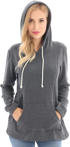 Miniatura 8 de Bearsland - Sudadera de lactancia y maternidad para mujer, con bolsillos y capucha