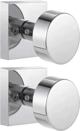 Miniatura 23 de coolnews Pomos dorados para puerta interior, pomo de puerta de privacidad con cerradura, manija de puerta cuadrada resistente moderna para Oro