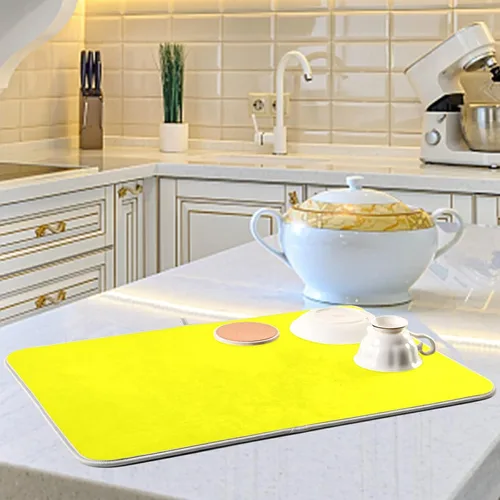 Miniatura 28 de Tapete rojo para secar platos pequeños, accesorios de cocina, tapete escurridor de platos de microfibra, resistente al calor, 16 x 18 pulgadas