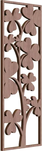 Miniatura 193 de 9 3/8 pulgadas de ancho x 24 3/8 pulgadas de alto x 1/4 pulgadas de alto, Bradford Paneles de pared decorativos de madera de calado, roble rojo rojo
