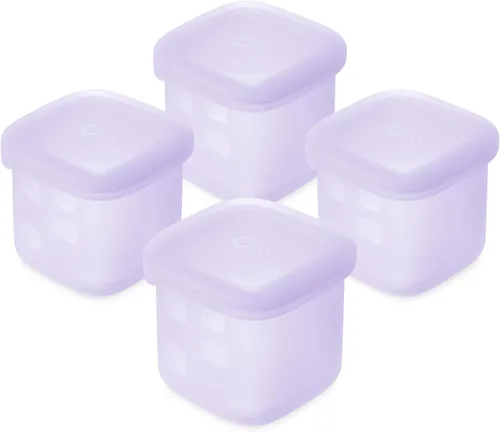 Miniatura 17 de Olababy Contenedores de Almacenamiento de Silicona Clear Sense 4 piezas para Alimentos de Bebé, Snacks, Fórmula, Puré, Salsa y Más Sin Plástico