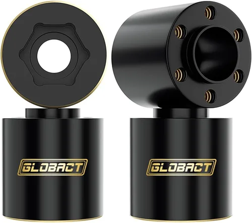 Miniatura 9 de GLOBACT Pesas de latón de 0.472 pulgadas, cubo hexagonal de rueda extendida, 6.00 oz, contrapeso para 1/10 Trx4 Trx6 Axial SCX10 II III Redcat GEN7