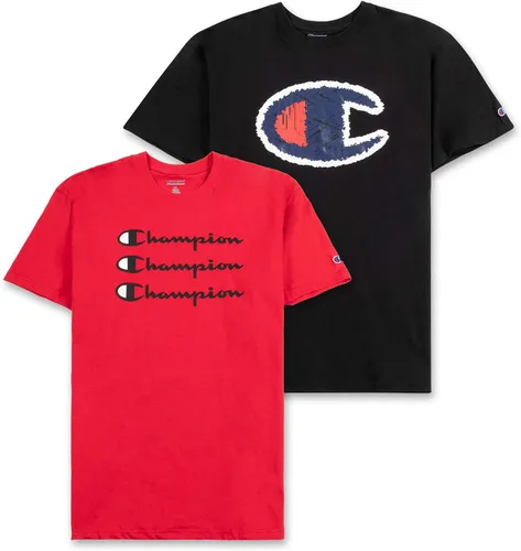 Champion Camisetas grandes y altas para hombre, paquete de 2 camisetas gráficas grandes y altas para hombre