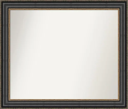 Miniatura 465 de Amanti Art Espejo personalizado, espejo de baño negro puente, espejo de pared o espejo de tocador de baño sobre el fregadero (26 x 26 pulgadas)