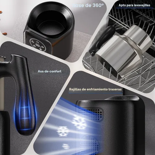 Miniatura 6 de Espumador de leche y vaporizador 5 en 1, espumador de leche dividido de 21 onzas, espumador de leche eléctrico automático extraíble, apto