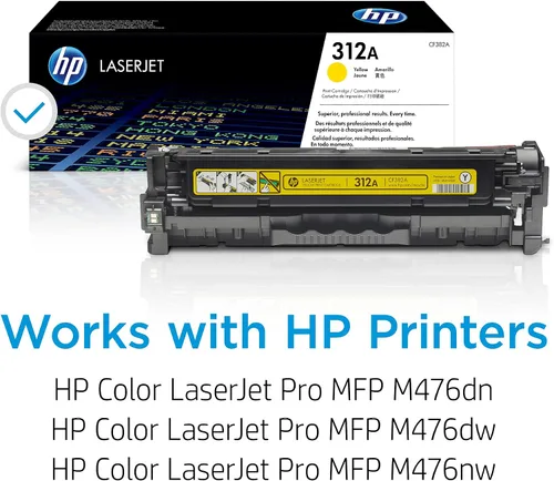 Miniatura 2 de HP Cartucho de tóner amarillo 312A Funciona Color LaserJet Pro MFP Serie M476 CF382A