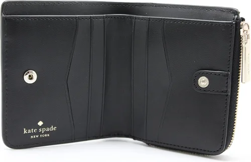 Miniatura 7 de Kate Spade Staci - Cartera plegable con cremallera en L, color negro, Negro -, Billetera plegable