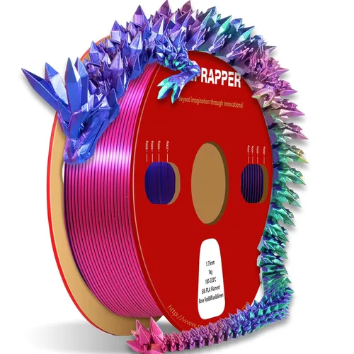 Miniatura 36 de RepRapper Filamento de ácido poliláctico (PLA), paquete de muestra de purpurina multicolor, brillante Galaxy Silk PLA0.069 pulgadas para impresora