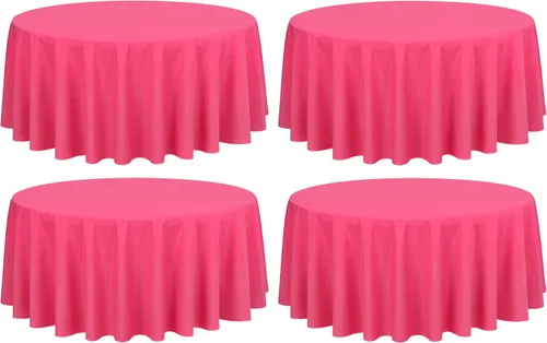 Miniatura 106 de Showgeous Paquete de 4 manteles rectangulares de poliéster de 60 x 102 pulgadas, resistentes a las arrugas, lavables, para bodas, mesas de comedor