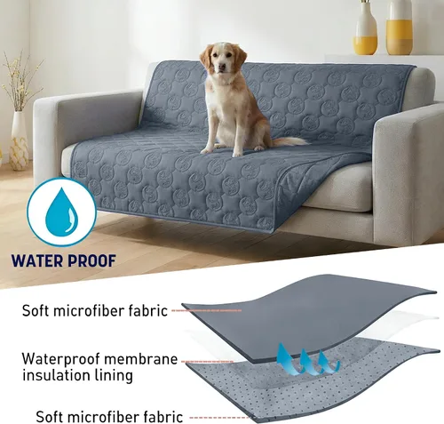 Miniatura 2 de Kritter Planet Funda antideslizante para sofá para mascotas, funda impermeable para cama de perro, lavable y protector de muebles para perros y gatos