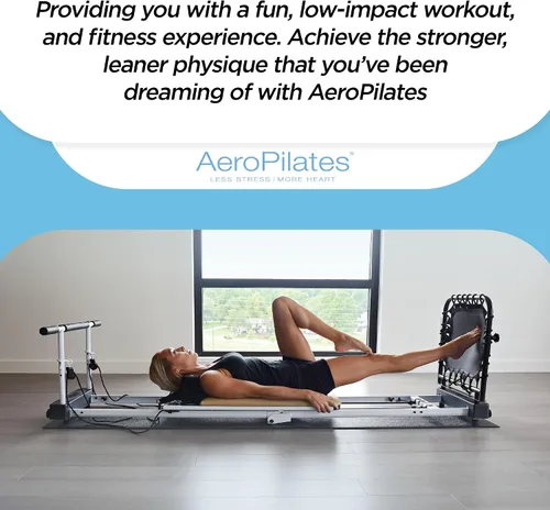 Miniatura 8 de AeroPilates Pilates Reformer Machine, Gym Equipment for Resistance Workout, Strength & Fitness Training - Foldable & Compact