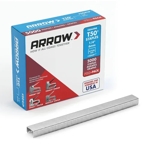 Miniatura 16 de Arrow 508 Heavy Duty T50 Longitud de pierna de 1/2 pulgada, corona de 3/8 pulgadas, grapas para tapicería, construcción, muebles, manualidades, 1250