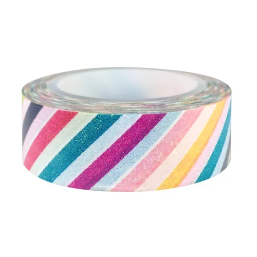 Miniatura 37 de Wrapables Cinta adhesiva japonesa a rayas Washi - Rayas de bloque verde diagonal Rayas diagonales de bloque verde