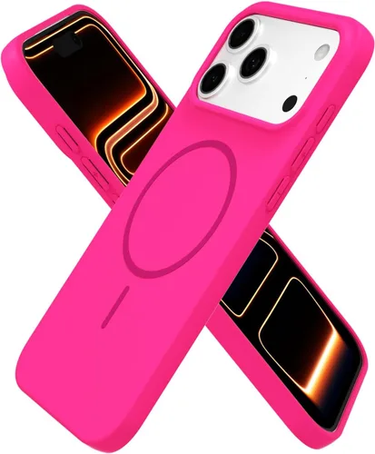 Miniatura 115 de oakxco Funda de silicona Mag Safe para iPhone 17 Pro Max, funda magnética delgada y fina compatible con carga inalámbrica MagSafe, bonita funda Negro