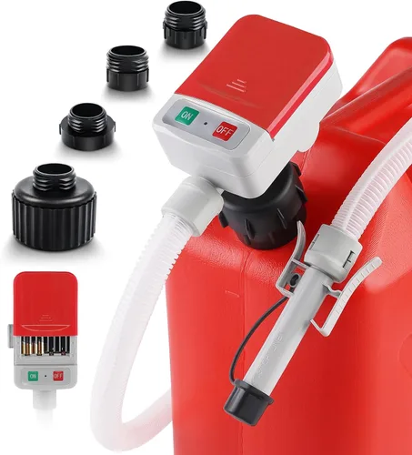 Bomba de transferencia de combustible con sensor de parada automática y adaptador de 4 tanques, manguera de 3.2GPM 51 pulgadas, bomba de gasolina