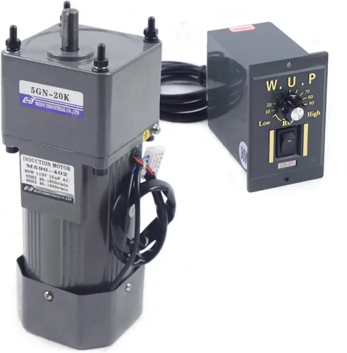 Miniatura 22 de Motor de engranajes eléctrico 120W DC 24V Reductor de engranajes helicoidal Caja de engranajes Motor eléctrico de engranajes RV 50K 35Nm Motor 120W