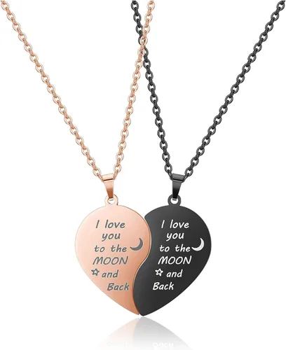 Zysta Collar personalizado de rompecabezas de corazón a juego para parejas, novio, novia, mujeres, hombres, Yinyang, parejas, collar con colgante