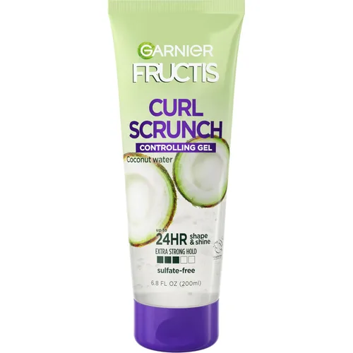 Miniatura 13 de Garnier Fructis Curl Control Scrunching Gel para el cabello, Curl Jelly para cabello rizado, ondulado y rizado con control de encrespamiento