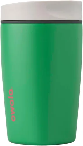 Miniatura 35 de Owala SmoothSip Slider - Vaso de café aislado de acero inoxidable, reutilizable, taza de café helado, taza de viaje para café caliente, sin BPA, 12