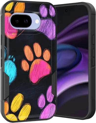 Miniatura 182 de Funda para Pixel 6A, Híbrida de Doble Capa de Servicio Pesado Resistente a Prueba de Golpes PC Duro + Funda Protectora de Silicona Suave para Google