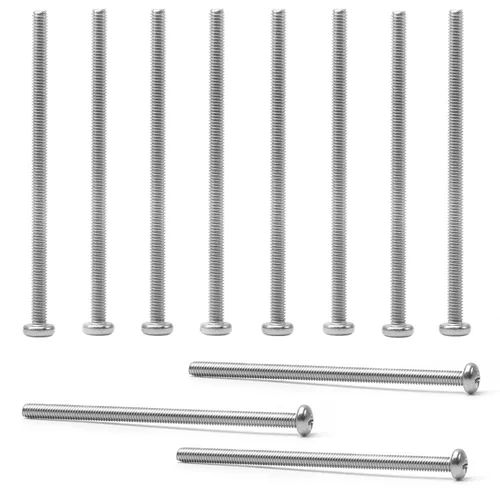 Miniatura 45 de Tornillos de máquina de jalar de perilla M4-0.028x0.197 in M4-0.028x0.197 in Tornillos de cabeza plana métrica Phillips Drive Tornillo de cabeza