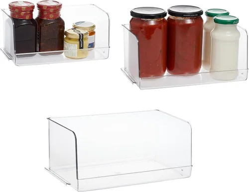 Miniatura 8 de SIMPLEMADE Contenedores organizadores transparentes para refrigerador, contenedores transparentes para nevera, contenedores para refrigerador