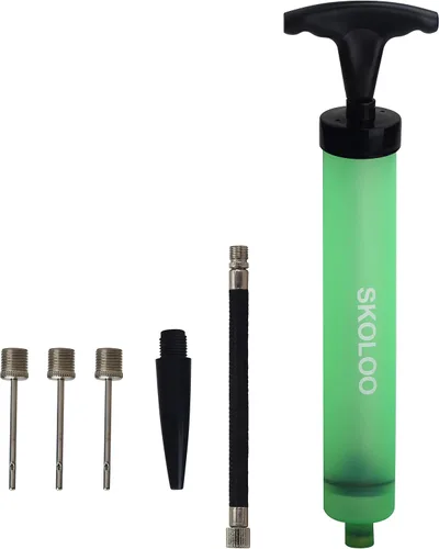 Miniatura 16 de SKOLOO Kit de inflador de bomba de aire portátil de 10 pulgadas con aguja, boquilla, manguera de extensión para fútbol, baloncesto, fútbol