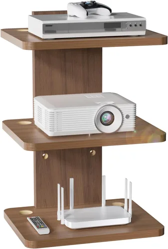 Miniatura 17 de WALI Estante flotante para TV y proyector, hasta 22 libras, soporte flotante negro para TV, soporte para DVD, soporte para proyector, soporte