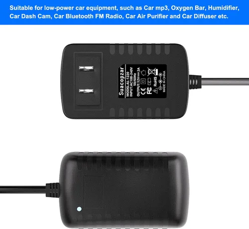 Miniatura 3 de Convertidor de CA a CC de 12 V 24 W, enchufe para encendedor de cigarrillos de automóvil, 100-240V a 12V 2A AC/DC adaptador de alimentación