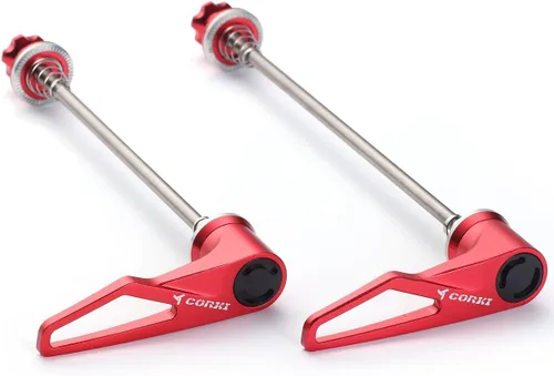 Miniatura 8 de Juego de brochetas de liberación rápida mejorado de titanio para bicicleta de carretera MTB Negro para bicicleta de carretera