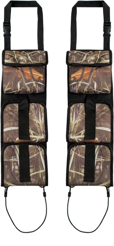 Miniatura 13 de Equipo de caza para asiento trasero de pistola, soporte para rifle de escopeta, organizador de pistolas con bolsillos, ajuste universal para camión