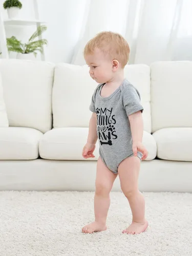 Miniatura 4 de Funnycokid Overol para bebé, diseño divertido, una sola pieza
